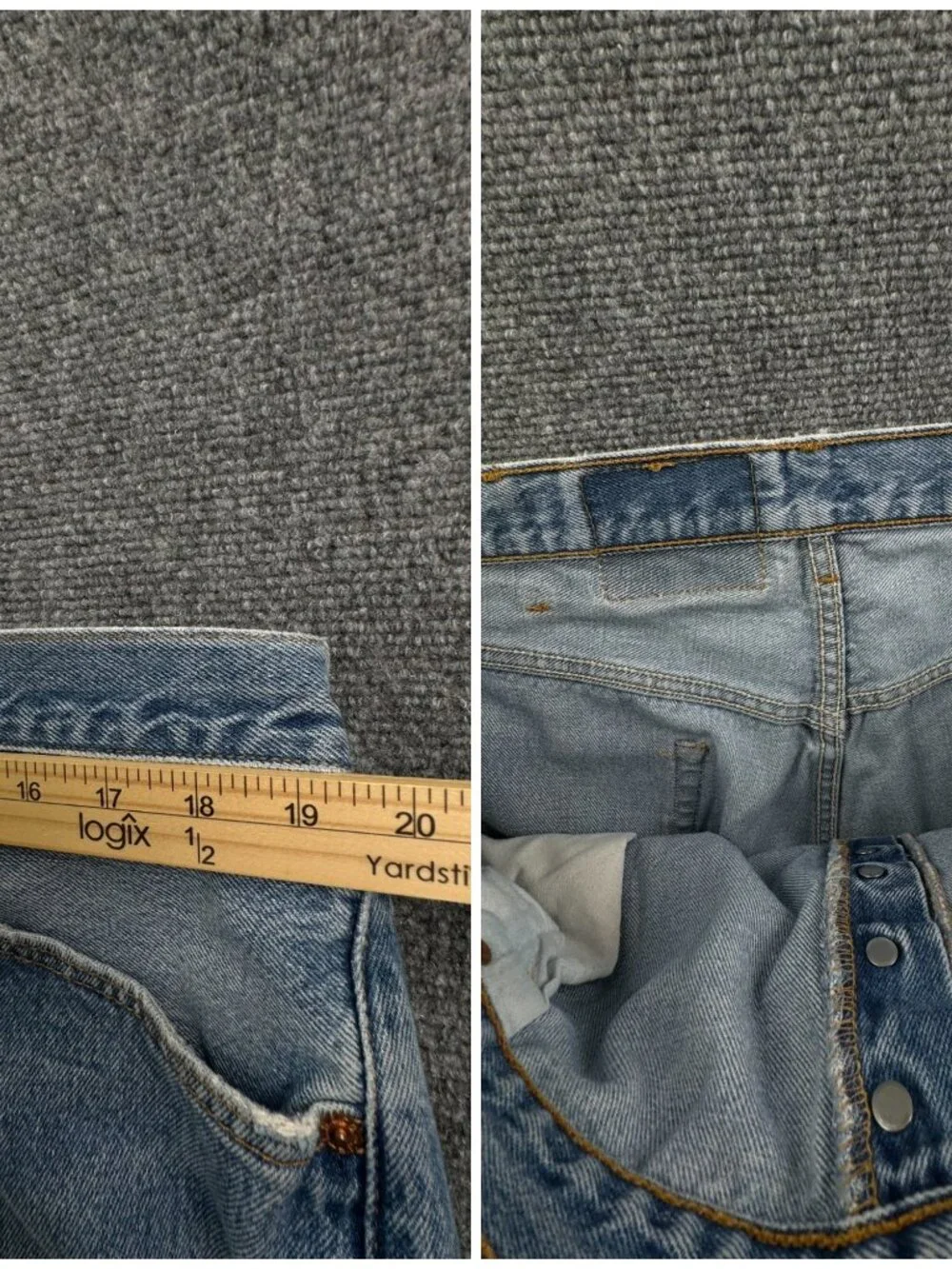 VTG Levi’s 501 Button Fly Denim Jeans Blue ACTL 38x27 Red Tab USA Classic Adult
